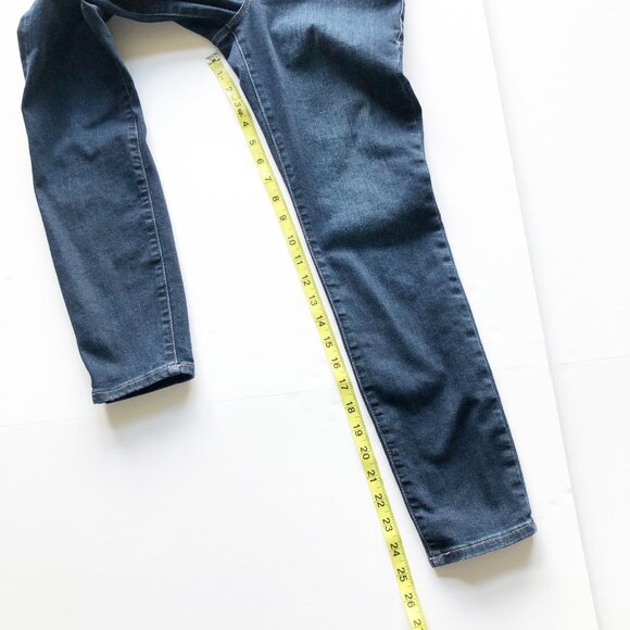 GOOD AMERICAN Good Legs Crop Blue260 Dark Wash Skinny Jeans Womens 26 - Picture 7 of 9